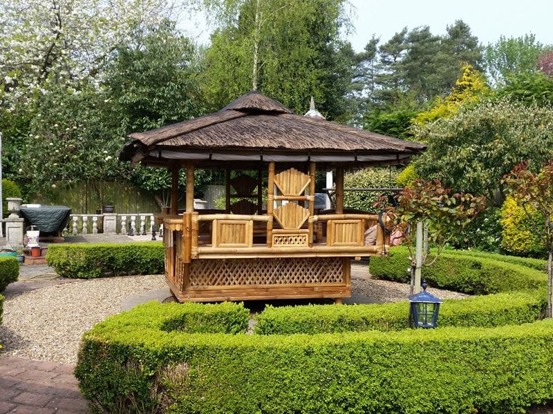 Bamboo Gazebo Square 10ft X 11.6ft