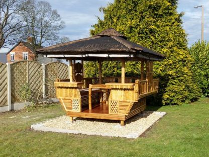 Bamboo Gazebo Square 10ft X 11.6ft