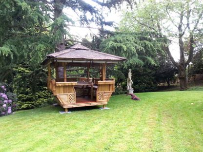 Bamboo Gazebo Square 10ft X 11.6ft