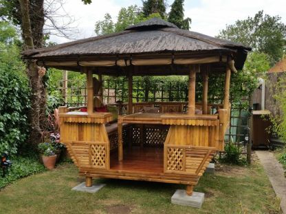 Bamboo Gazebo Square 10ft X 11.6ft