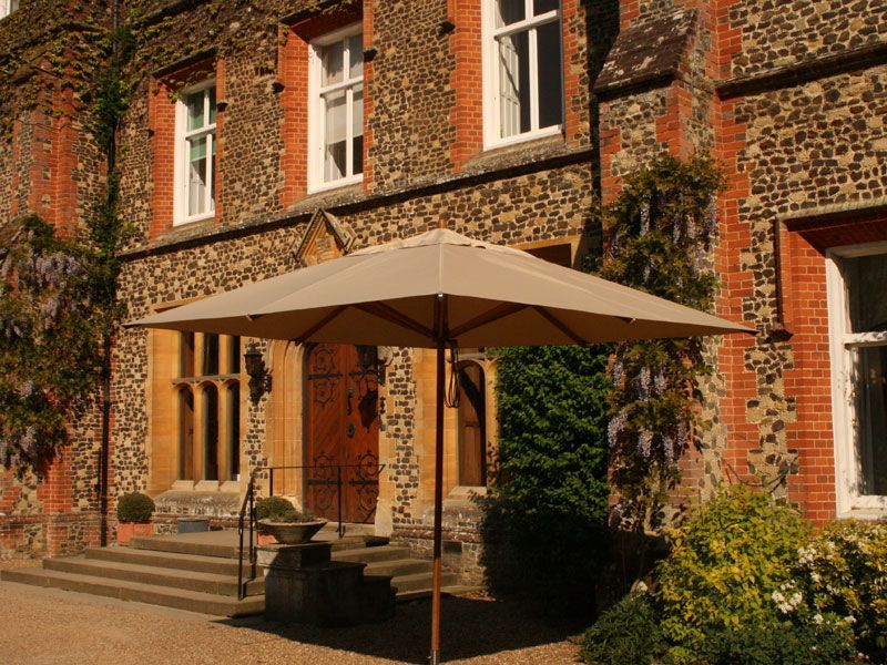 Bamboo 3.5m X 2.5m Rec Parasol Beige 
