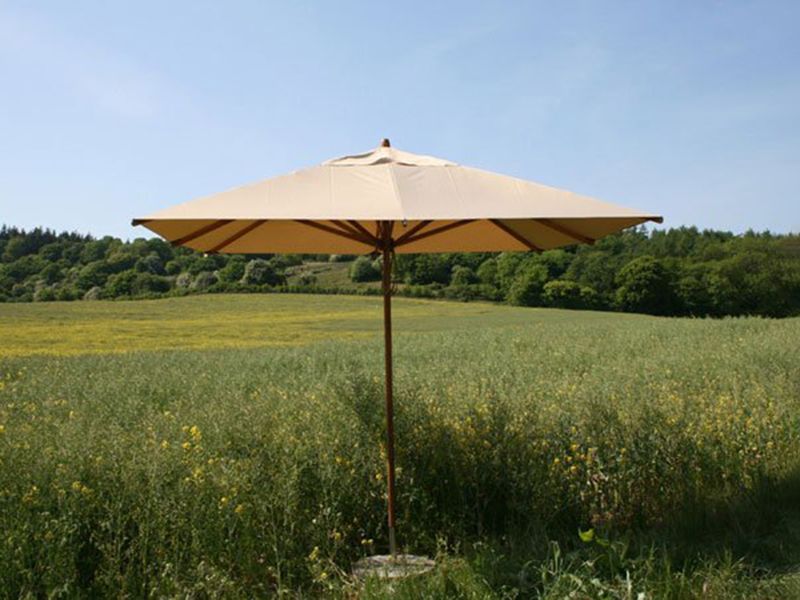 Bamboo 3.5m X 2.5m Rec Parasol Beige 