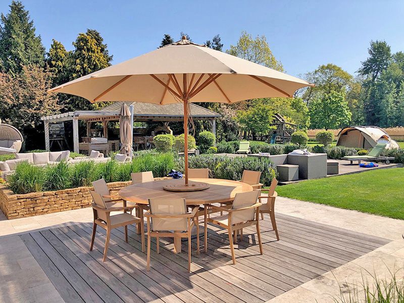 Bamboo 3.5m Parasol -Garden Furniture Centre-MidInstock,instock,MidRange,Round,Outdoor Furniture,Parasols,Commercial Parasols,Stand Alone Parasols Parasols,Bamboo Parasol,Stand Alone Parasols-{collection_title}