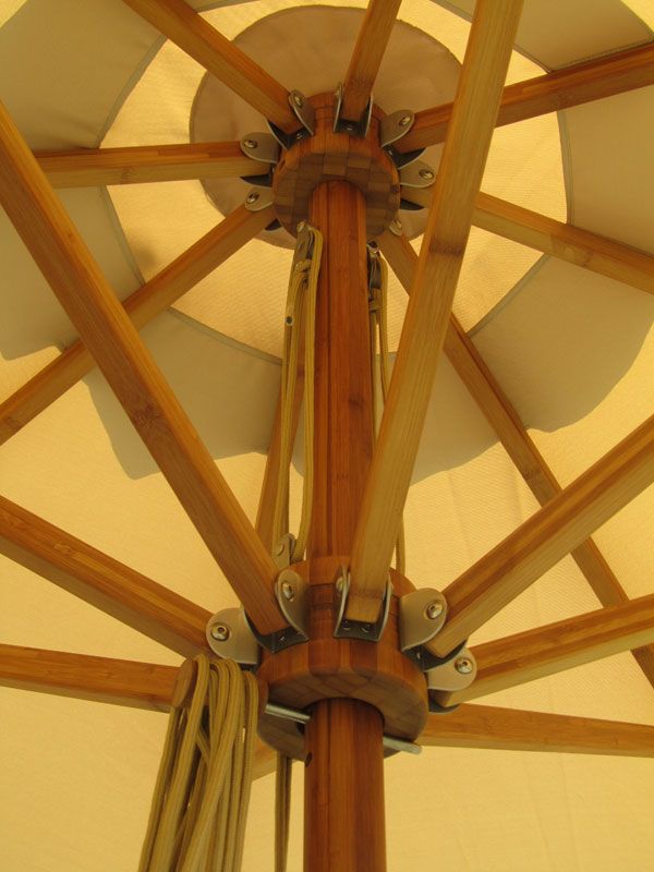 Bamboo 3.5m X 2.5m Rec Parasol Beige 