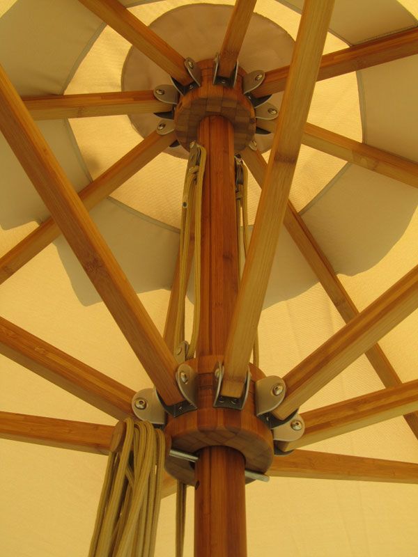 Bamboo 3.5m X 2.5m Rec Parasol Beige 