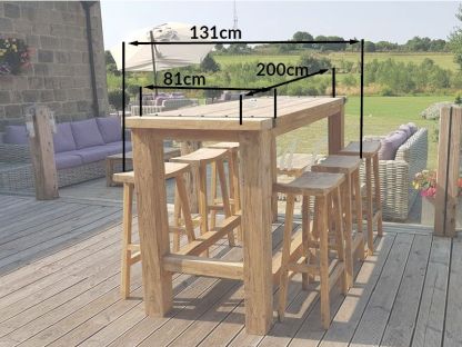 Reclaimed Teak Bar Set
