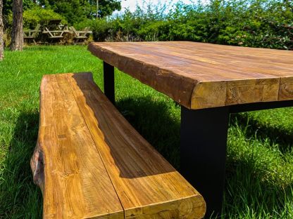 Barbarian Teak Bench Set 