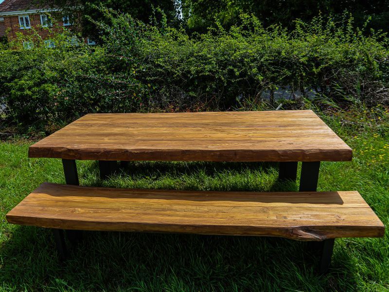 Barbarian Teak Bench Set -Garden Furniture Centre-HighRange,Teak,Tables,Dining Set,Outdoor Furniture,Teak Garden Furniture,Reclaimed Furniture,Outdoor Dining-{collection_title}