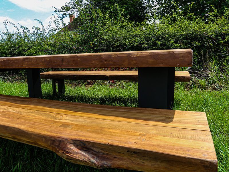 Barbarian Teak Bench Set -Garden Furniture Centre-HighRange,Teak,Tables,Dining Set,Outdoor Furniture,Teak Garden Furniture,Reclaimed Furniture,Outdoor Dining-{collection_title}