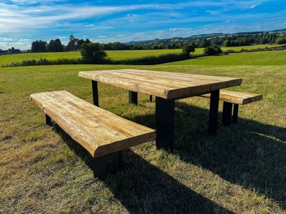 Barbarian Teak Bench Set 