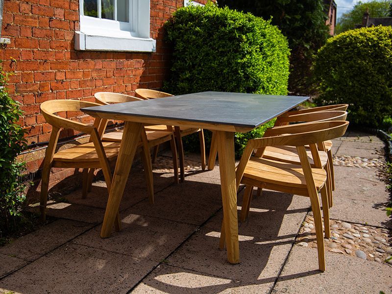 Bari 6 Chair Dining Set-Garden Furniture Centre-HighRange,Reclaimed Furniture,Bari,Teak,Tables,Dining Set,Outdoor Furniture,Teak Garden Furniture,Outdoor Dining,The Bari Outdoor Kitchen Range-{collection_title}