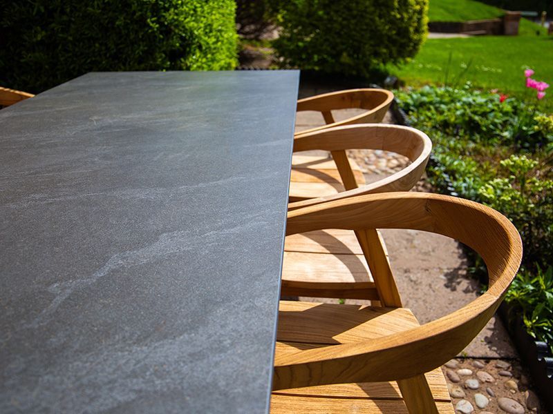 Bari 6 Chair Dining Set-Garden Furniture Centre-HighRange,Reclaimed Furniture,Bari,Teak,Tables,Dining Set,Outdoor Furniture,Teak Garden Furniture,Outdoor Dining,The Bari Outdoor Kitchen Range-{collection_title}