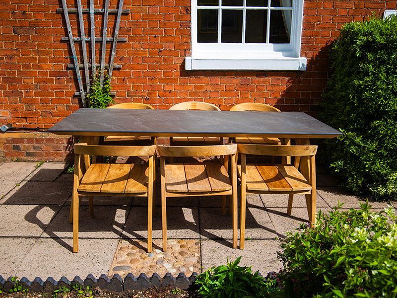 Bari 6 Chair Dining Set-Garden Furniture Centre-HighRange,Reclaimed Furniture,Bari,Teak,Tables,Dining Set,Outdoor Furniture,Teak Garden Furniture,Outdoor Dining,The Bari Outdoor Kitchen Range-{collection_title}