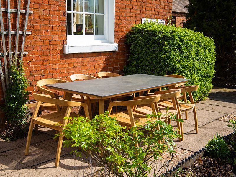 Bari 8 Chair Dining Set-Garden Furniture Centre-HighRange,Reclaimed Furniture,Bari,Teak,Tables,Dining Set,Outdoor Furniture,Teak Garden Furniture,Outdoor Dining,The Bari Outdoor Kitchen Range-{collection_title}