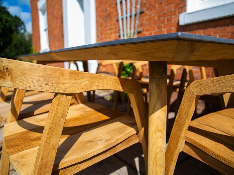 Bari 8 Chair Dining Set-Garden Furniture Centre-HighRange,Reclaimed Furniture,Bari,Teak,Tables,Dining Set,Outdoor Furniture,Teak Garden Furniture,Outdoor Dining,The Bari Outdoor Kitchen Range-{collection_title}