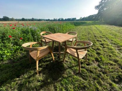Teak 4 Chair Cafe Dining Set | Bari/Bali