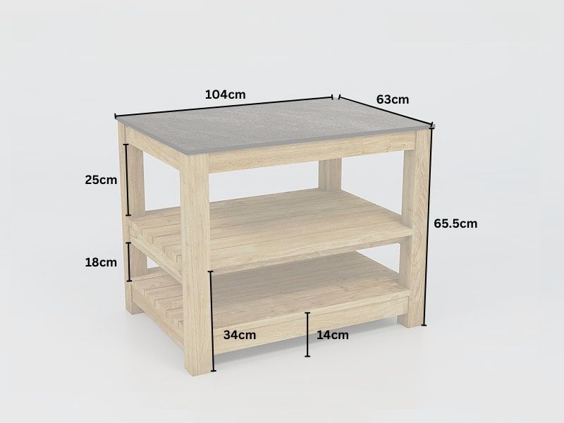 BBQ Table Outdoor Kitchen Unit | Bari 