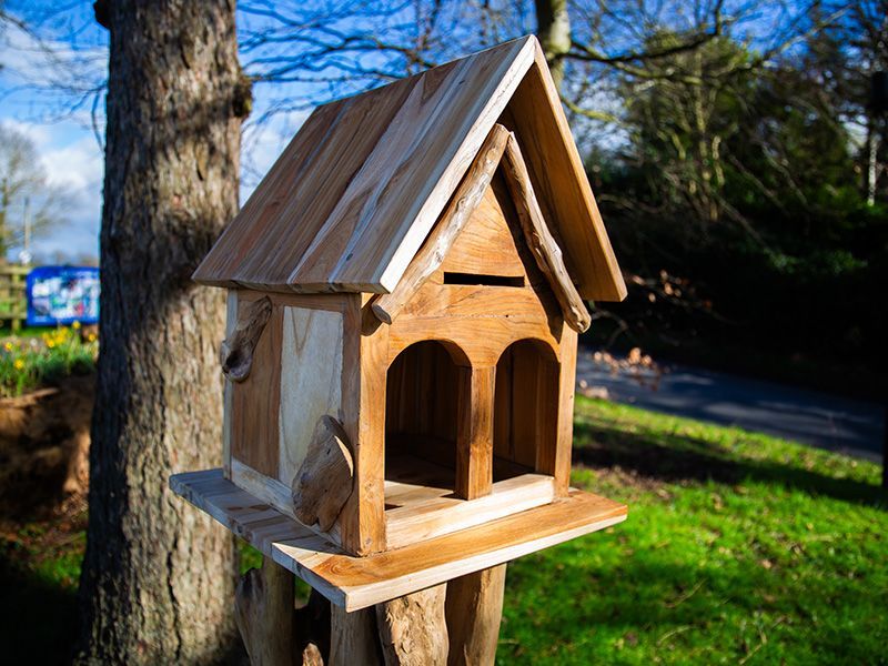 Teak Bird House | Medium-Garden Furniture Centre-LowRange,Teak,Accessories,Birdhouses & Bird Boxes,Pets & Wildlife-{collection_title}