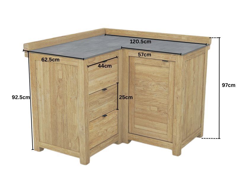 Bari Kitchen Corner Cabinet Unit -Garden Furniture Centre-HighRange,Reclaimed Furniture,Showroom exdis,Bari,Modular Furniture,Outdoor Furniture,Teak Garden Furniture,Outdoor Kitchens,The Bari Outdoor Kitchen Range,Teak,Outdoor Kitchen-{collection_title}