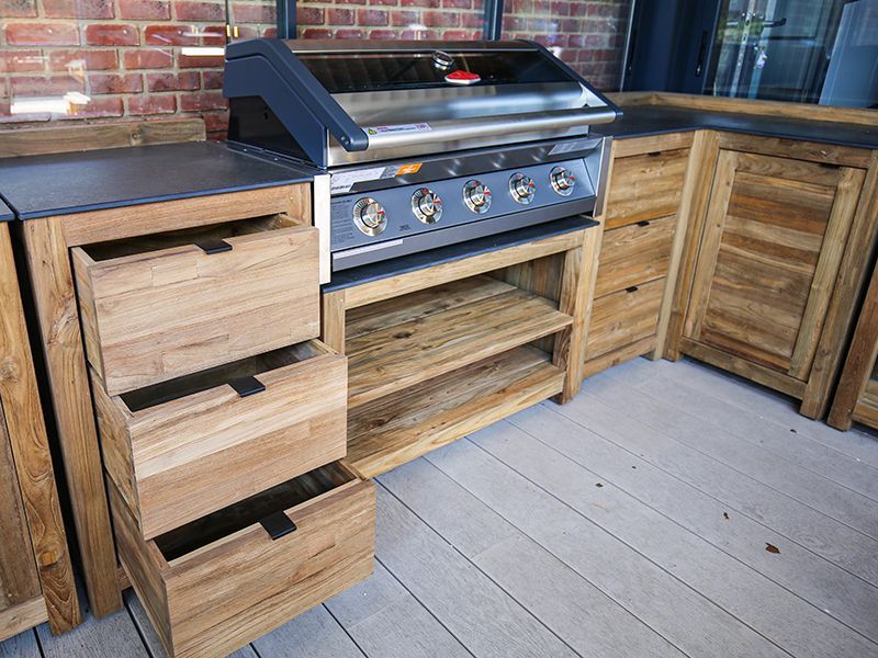 Bari Kitchen Unit 3 Drawers-Garden Furniture Centre-MidInstock,instock,MidRange,Reclaimed Furniture,Showroom exdis,Bari,Modular Furniture,Outdoor Furniture,Teak Garden Furniture,Outdoor Kitchens,The Bari Outdoor Kitchen Range,Teak,Outdoor Kitchen-{collection_title}