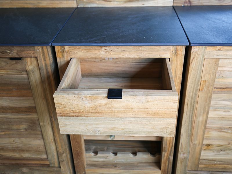 Wine Cabinet Kitchen Unit | Bari-Garden Furniture Centre-MidInstock,instock,MidRange,Reclaimed Furniture,Showroom exdis,Bari,Modular Furniture,Outdoor Furniture,Teak Garden Furniture,Outdoor Kitchens,The Bari Outdoor Kitchen Range,Teak,Outdoor Kitchen-{collection_title}