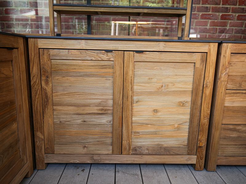 Bari Kitchen Double Door Unit-Garden Furniture Centre-HighRange,Reclaimed Furniture,Showroom exdis,Bari,Modular Furniture,Outdoor Furniture,Teak Garden Furniture,Outdoor Kitchens,The Bari Outdoor Kitchen Range,Teak,Outdoor Kitchen-{collection_title}