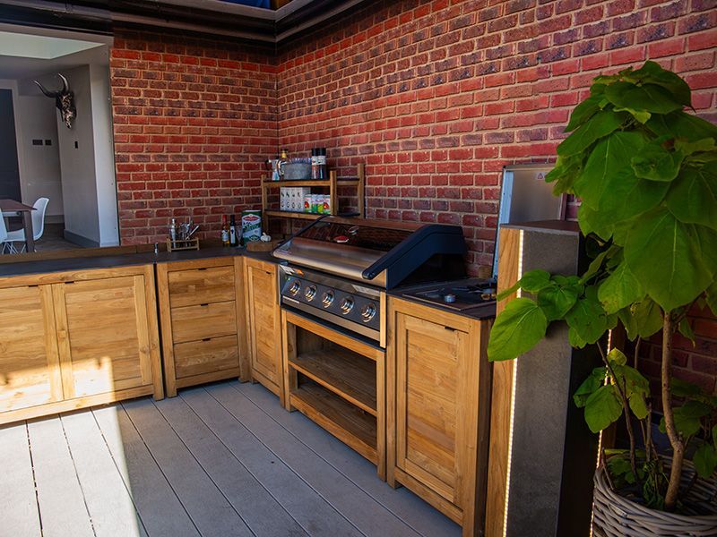 Bari Teak Outdoor Kitchen Set 1-Garden Furniture Centre-HighRange,Reclaimed Furniture,Kitchen Set,Bari,Outdoor Furniture,Outdoor Kitchens,The Bari Outdoor Kitchen Range-{collection_title}