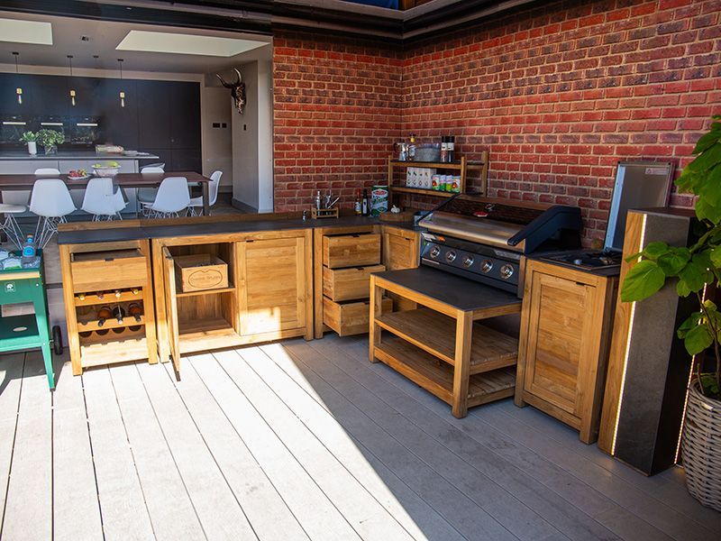Bari Teak Outdoor Kitchen Set 1-Garden Furniture Centre-HighRange,Reclaimed Furniture,Kitchen Set,Bari,Outdoor Furniture,Outdoor Kitchens,The Bari Outdoor Kitchen Range-{collection_title}