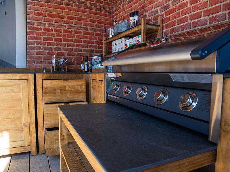 Bari Teak Outdoor Kitchen Set 1-Garden Furniture Centre-HighRange,Reclaimed Furniture,Kitchen Set,Bari,Outdoor Furniture,Outdoor Kitchens,The Bari Outdoor Kitchen Range-{collection_title}