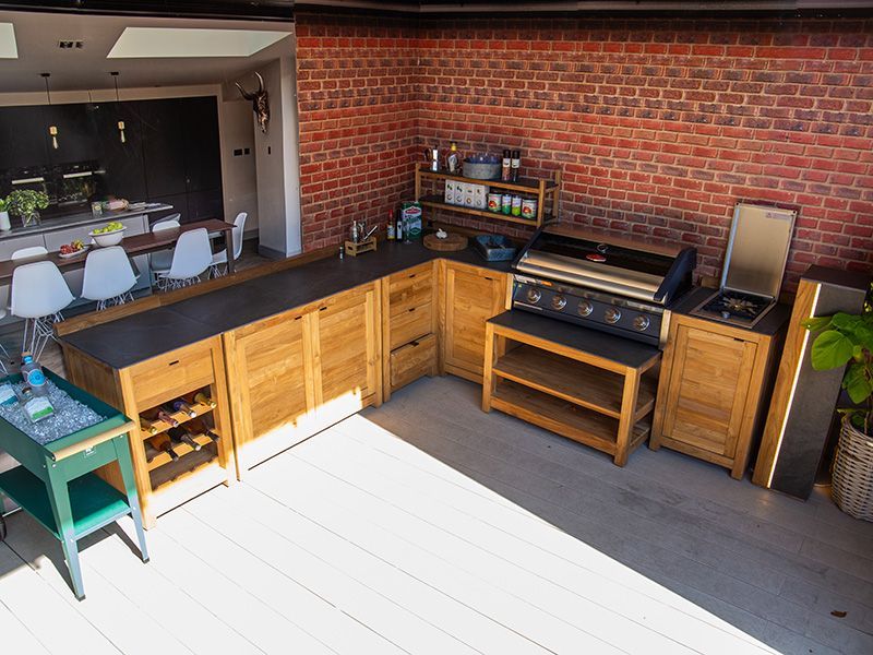 Bari Teak Outdoor Kitchen Set 1-Garden Furniture Centre-HighRange,Reclaimed Furniture,Kitchen Set,Bari,Outdoor Furniture,Outdoor Kitchens,The Bari Outdoor Kitchen Range-{collection_title}