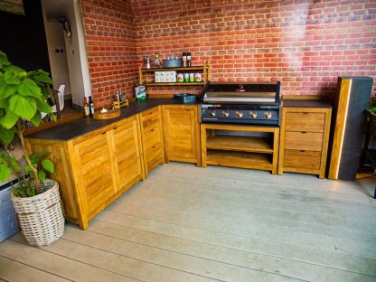 Bari Teak Outdoor Kitchen Set 2