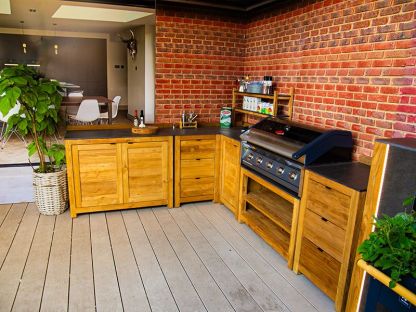 Bari Teak Outdoor Kitchen Set 2