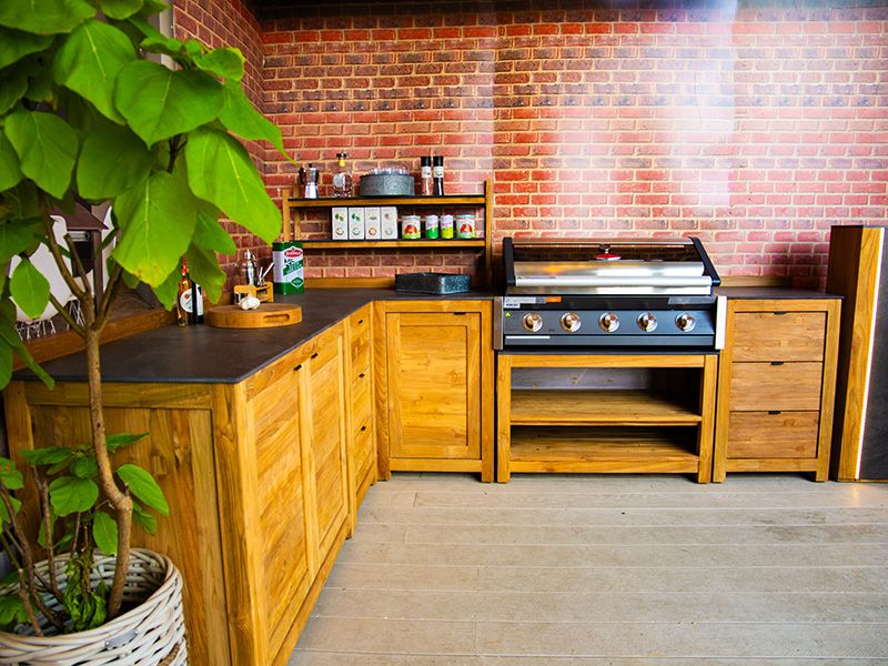 Bari Teak Outdoor Kitchen Set 2-Garden Furniture Centre-HighRange,Reclaimed Furniture,Kitchen Set,Showroom exdis,Bari,Outdoor Furniture,Outdoor Kitchens,The Bari Outdoor Kitchen Range-{collection_title}