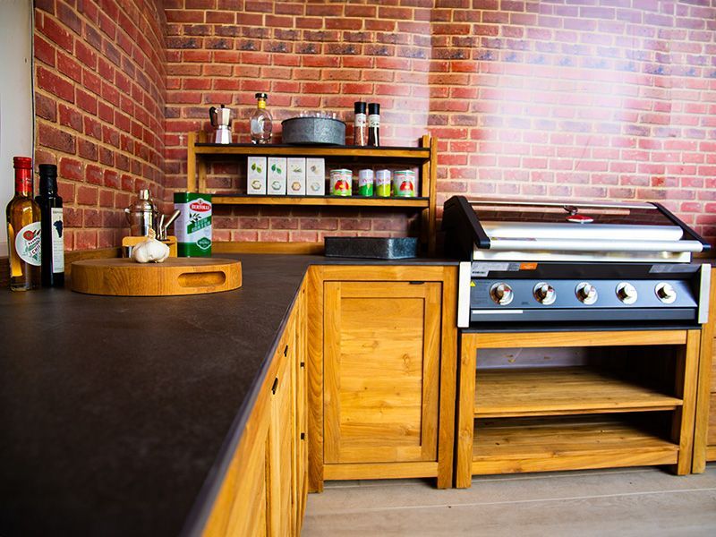 Bari Teak Outdoor Kitchen Set 2-Garden Furniture Centre-HighRange,Reclaimed Furniture,Kitchen Set,Showroom exdis,Bari,Outdoor Furniture,Outdoor Kitchens,The Bari Outdoor Kitchen Range-{collection_title}