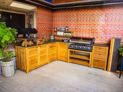 Bari Teak Outdoor Kitchen Set 2