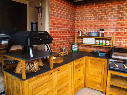 Bari Teak Outdoor Kitchen Set 2