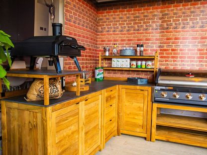 Bari Teak Outdoor Kitchen Set 2