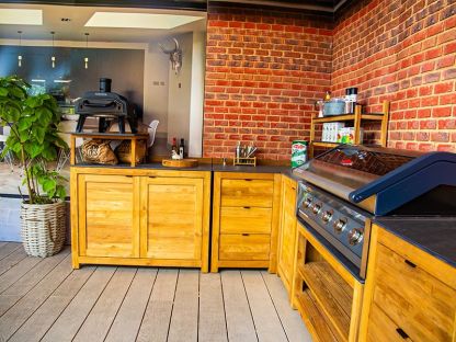 Bari Teak Outdoor Kitchen Set 2