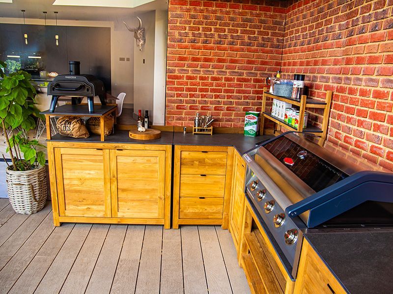 Bari Teak Outdoor Kitchen Set 2