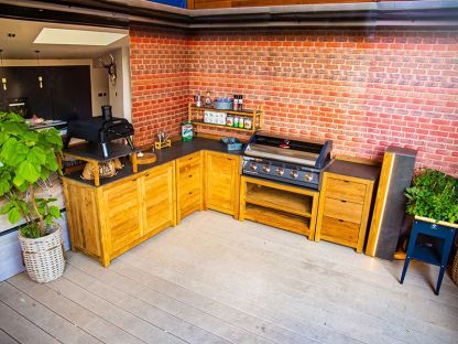 Bari Teak Outdoor Kitchen Set 2