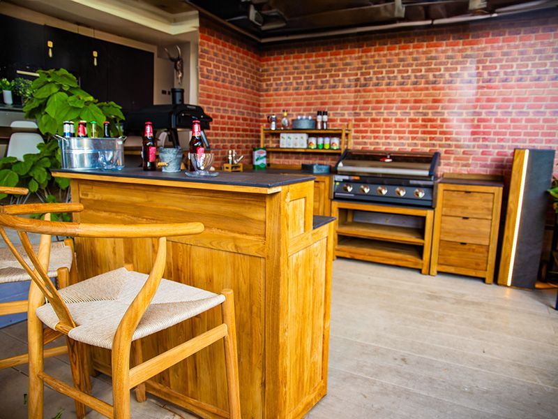 Bari Teak Outdoor Kitchen Set 2-Garden Furniture Centre-HighRange,Reclaimed Furniture,Kitchen Set,Showroom exdis,Bari,Outdoor Furniture,Outdoor Kitchens,The Bari Outdoor Kitchen Range-{collection_title}