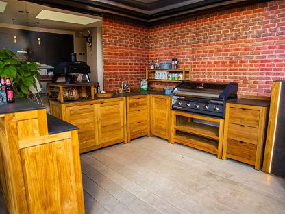 Bari Teak Outdoor Kitchen Set 2
