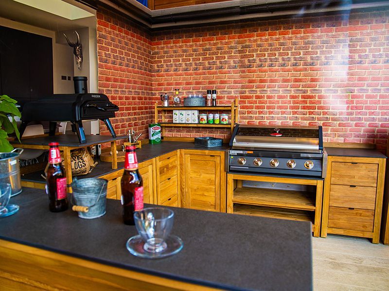 Bari Teak Outdoor Kitchen Set 2-Garden Furniture Centre-HighRange,Reclaimed Furniture,Kitchen Set,Showroom exdis,Bari,Outdoor Furniture,Outdoor Kitchens,The Bari Outdoor Kitchen Range-{collection_title}