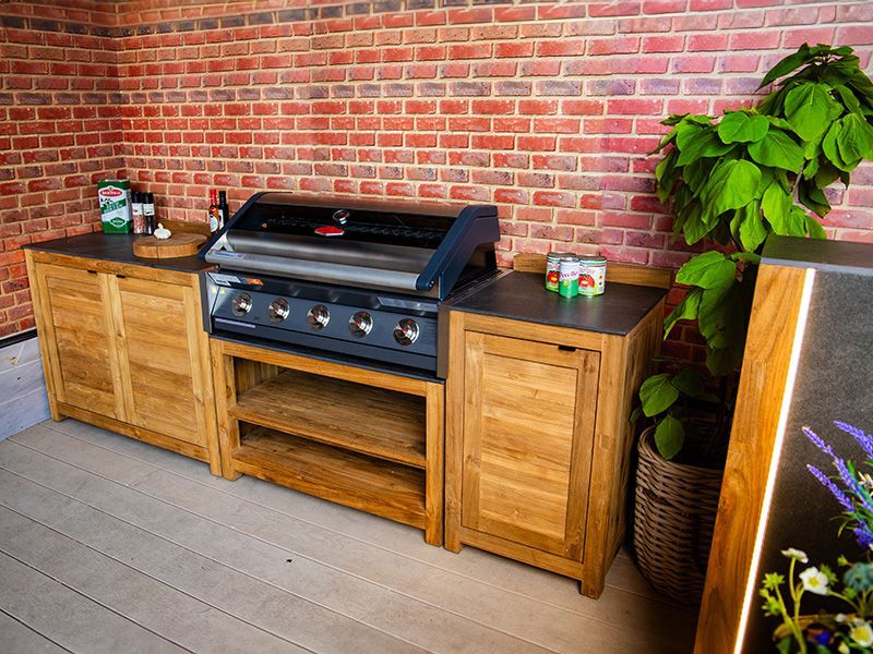 Bari Teak Outdoor Kitchen Set 3-Garden Furniture Centre-HighRange,Reclaimed Furniture,Kitchen Set,Showroom exdis,Bari,Outdoor Furniture,Outdoor Kitchens,The Bari Outdoor Kitchen Range-{collection_title}