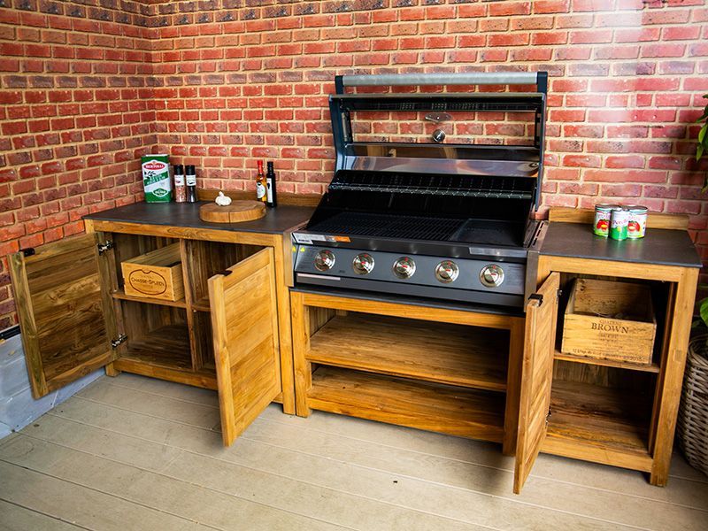 Bari Teak Outdoor Kitchen Set 3-Garden Furniture Centre-HighRange,Reclaimed Furniture,Kitchen Set,Showroom exdis,Bari,Outdoor Furniture,Outdoor Kitchens,The Bari Outdoor Kitchen Range-{collection_title}