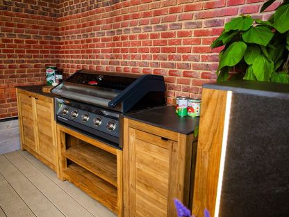 Bari Teak Outdoor Kitchen Set 3