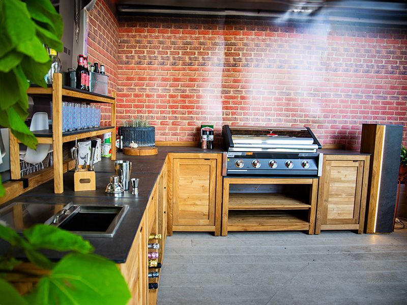 Bari Teak Outdoor Kitchen Set 4-Garden Furniture Centre-HighRange,Reclaimed Furniture,Kitchen Set,Showroom exdis,Bari,Outdoor Furniture,Outdoor Kitchens,The Bari Outdoor Kitchen Range-{collection_title}