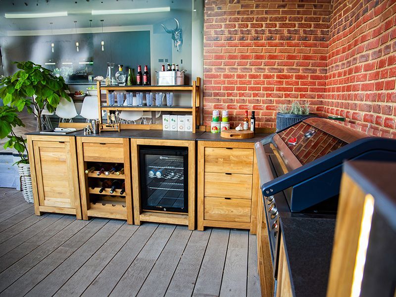 Bari Teak Outdoor Kitchen Set 4-Garden Furniture Centre-HighRange,Reclaimed Furniture,Kitchen Set,Showroom exdis,Bari,Outdoor Furniture,Outdoor Kitchens,The Bari Outdoor Kitchen Range-{collection_title}