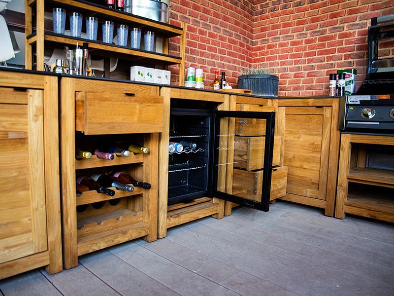 Bari Teak Outdoor Kitchen Set 4-Garden Furniture Centre-HighRange,Reclaimed Furniture,Kitchen Set,Showroom exdis,Bari,Outdoor Furniture,Outdoor Kitchens,The Bari Outdoor Kitchen Range-{collection_title}