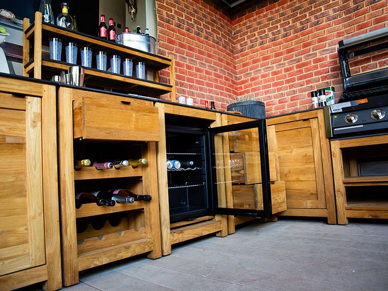 Bari Teak Outdoor Kitchen Set 4